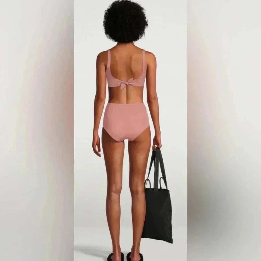 NWT Mimi & August  le maillot Paloma coffee padded bikini swimsuit top XL